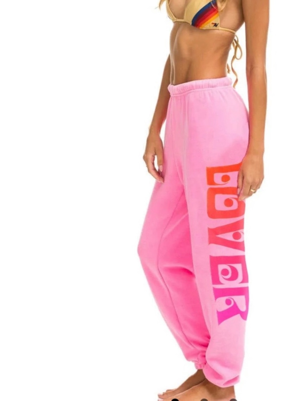 Aviator nation, women’s pink lover, sweatpants new size small